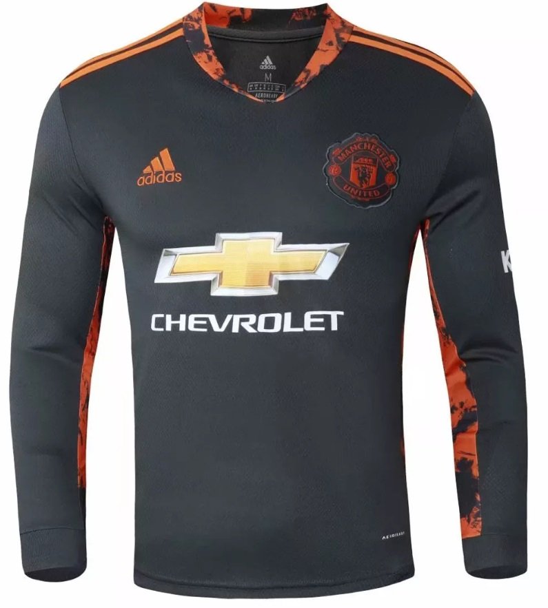 Camisa oficial Adidas Manchester United 2020 2021 I Goleiro manga comprida